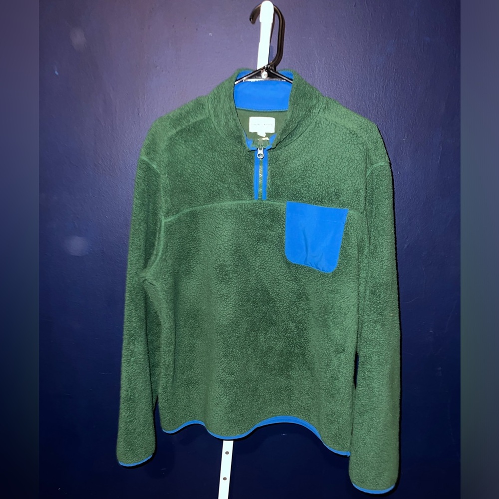 NEW Crayola X Kohl's 1/4 Zip men’s Pullover High Pile Fleece Size L